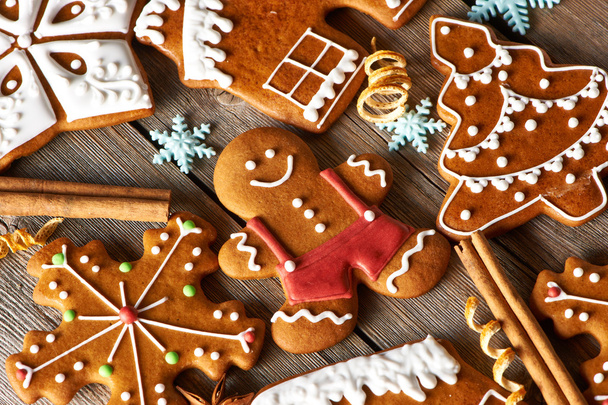 Christmas homemade gingerbread cookies - 写真・画像