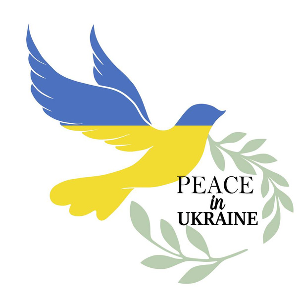  Símbolo de paz, pájaro paloma - Vector, imagen