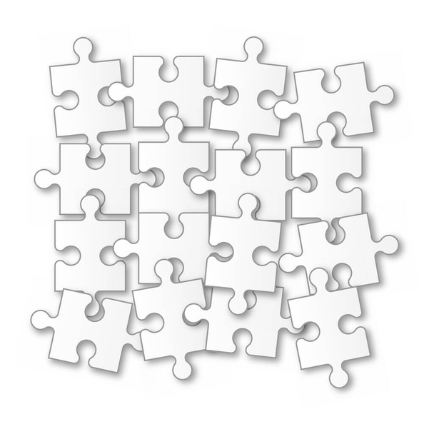 Jigsaw puzzle grid background, banner. Vector - Vector, Imagen