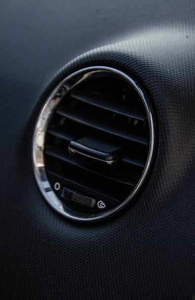 black car interior with modern buttons - Foto, imagen