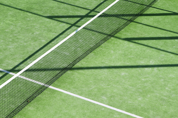 Paddle tennis green grass camp field texture - Foto, imagen