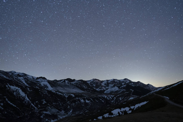 the night sky with stars and milky way - Foto, Bild