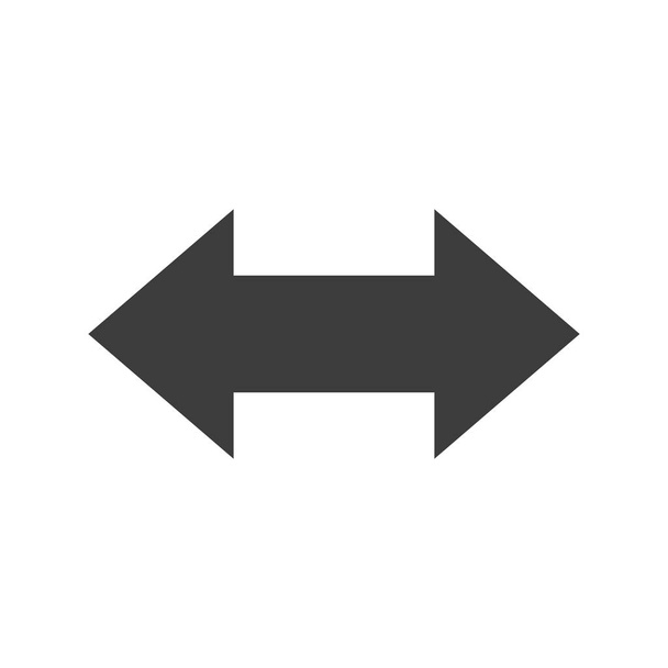 2 side arrow icon. Double arrow symbol. Vector isolated on white. - Vector, Image