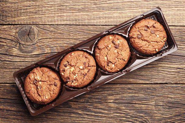 μπισκότα σοκολάτας με ξηρούς καρπούς  - Φωτογραφία, εικόνα