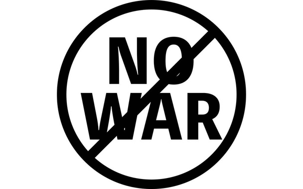 戦争に対するシンプルなアイコン、戦争なし - ベクター画像