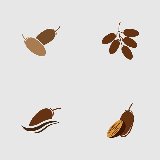 illustration vectorielle de Dates Fruits set logo design  - Vecteur, image