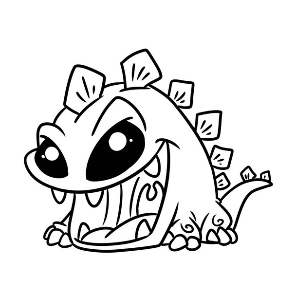 Monster character fear fantasy character illustration cartoon coloring - Zdjęcie, obraz