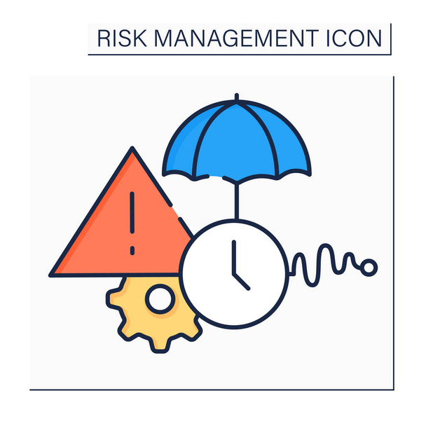 Rutin kockázatok színes ikon - Vektor, kép