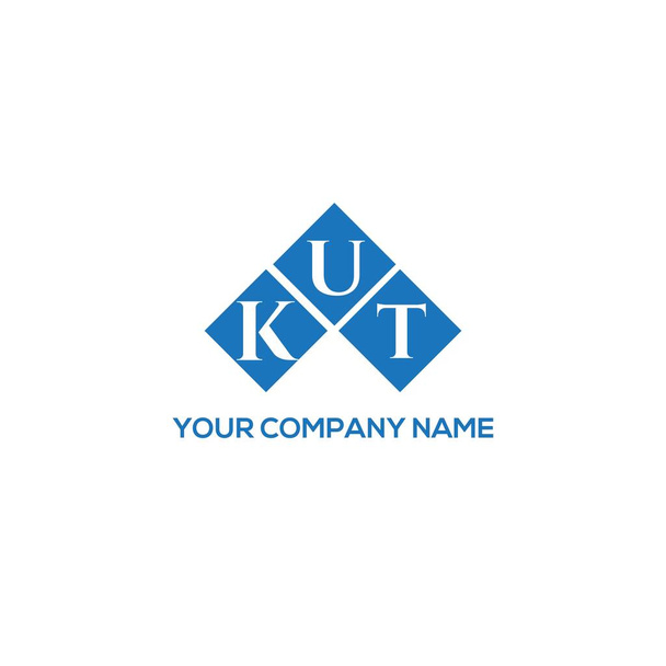 Σχεδιασμός λογότυπου γράμματος KUT σε λευκό φόντο. Έννοια λογοτύπου με δημιουργικά αρχικά KUT. Σχεδιασμός γραμμάτων KUT. - Διάνυσμα, εικόνα