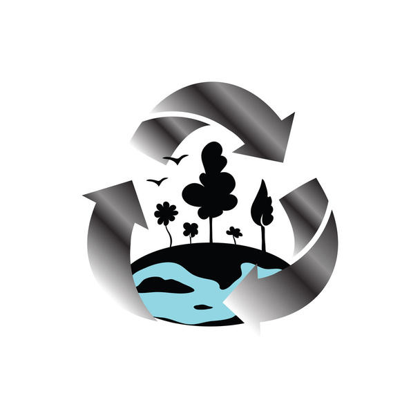 Logo per prodotti riciclati
 - Vettoriali, immagini