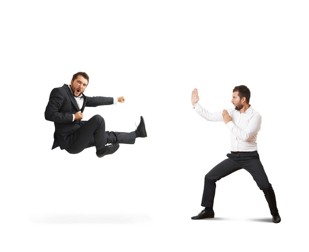 conflict between two young businessmen - Photo, Image