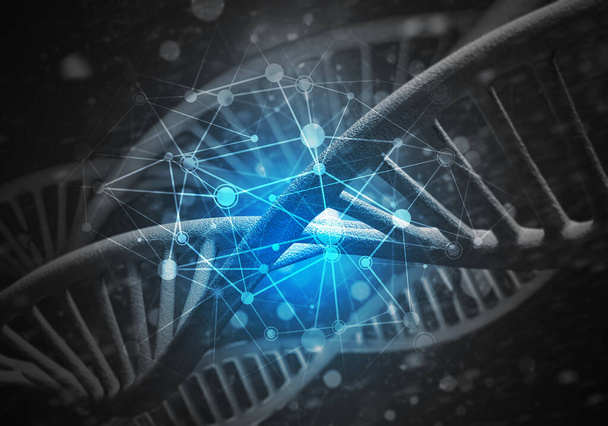 DNA molecules background - Fotografie, Obrázek