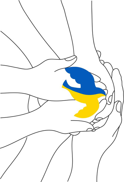 Pokój na Ukrainie, Stop wojny sztandar kampanii. - Wektor, obraz