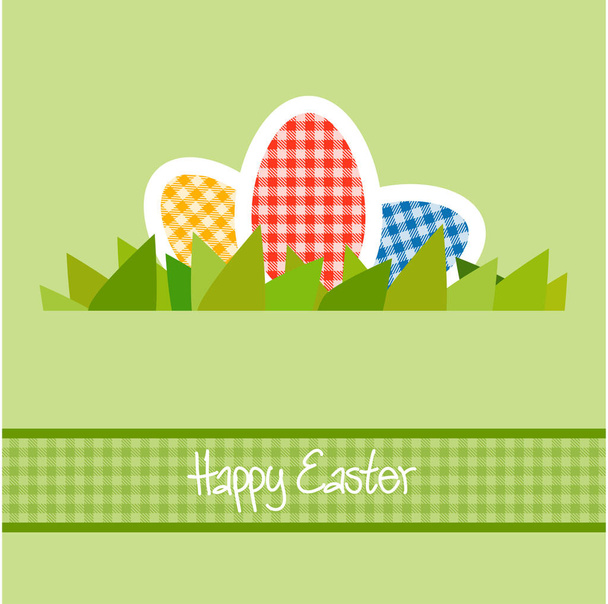 Happy Easter eggs with white background - Vector, Imagen