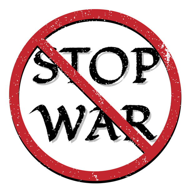 Stop the war. Simple Stop War sign design. Vector illustration. - Vector, imagen