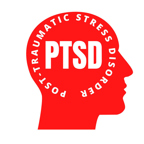 PTSD μετα-τραυματική διαταραχή σύμβολο εικονίδιο - Φωτογραφία, εικόνα