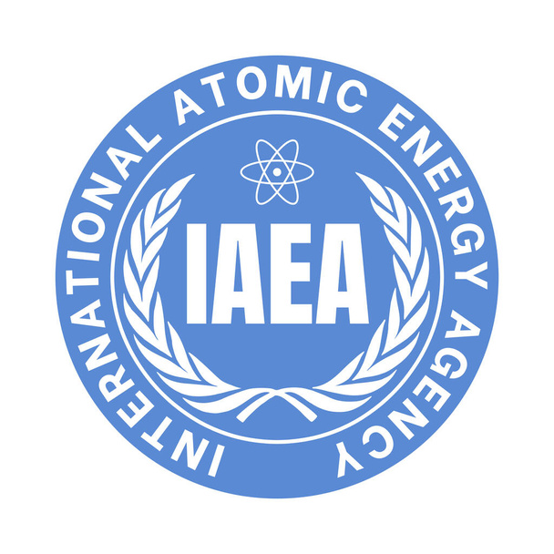 Διεθνής Οργανισμός Ατομικής Ενέργειας ΔΟΑΕ σύμβολο εικονίδιο - Φωτογραφία, εικόνα