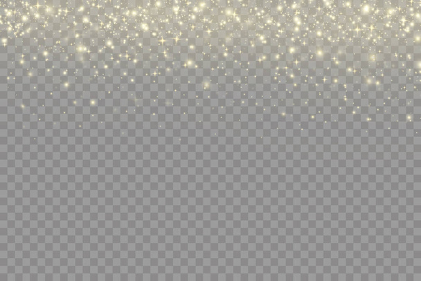 Žluté prachové částice, zlaté jiskry, světla, hvězda - Fotografie, Obrázek
