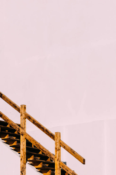 wooden ladder on the roof of the house - Photo, Image