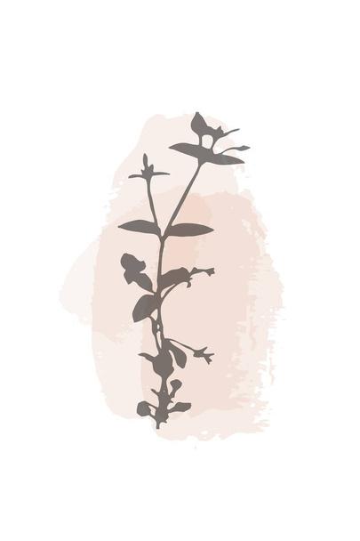 Printable trendy botanical card. Use for cover, wallpaper, wall art. - Foto, Bild
