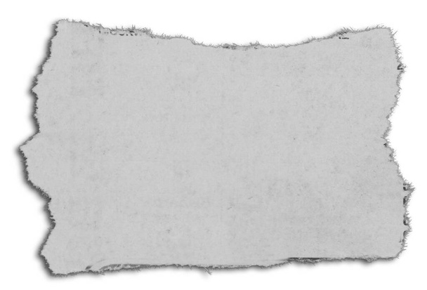 Один кусок разорванной белой бумаги  - Фото, изображение