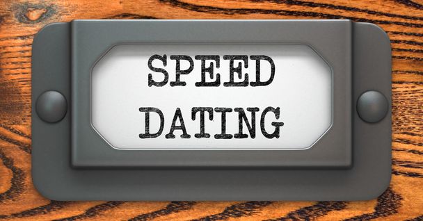 Speed Dating - Concept sur le titulaire de l'étiquette
. - Photo, image