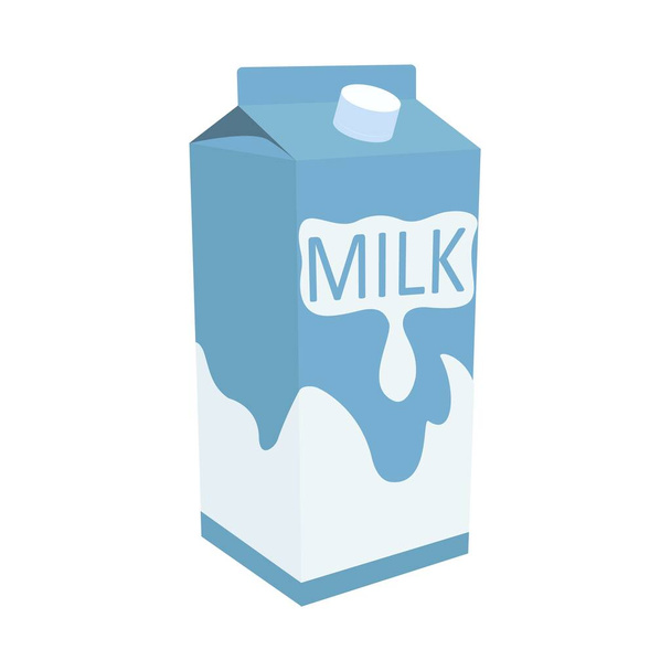 A carton of milk. Vector cartoon illustration. - Vettoriali, immagini