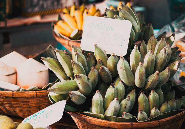 frutas y verduras exóticas frescas en el mercado Tailandia - Foto, Imagen