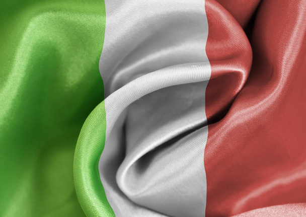 σημαία Ιταλία, μετάξι χρώμα φόντου - Φωτογραφία, εικόνα