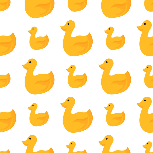 mother duck and duckling seamless pattern - Vektör, Görsel