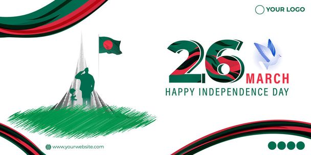 Illustration vectorielle pour Happy Bangladesh Independence Day - Vecteur, image