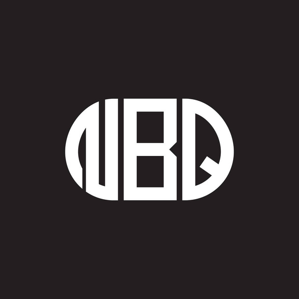 Siyah arka planda NBQ harfi logo tasarımı. NBQ yaratıcı harflerin baş harfleri logo kavramı. NBQ harf tasarımı. - Vektör, Görsel