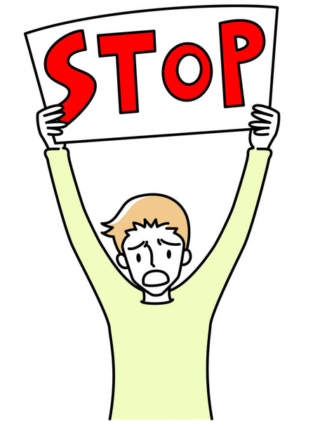 Illustration material of protesters, protesters - Vector, Image