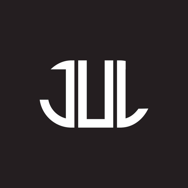 JUL lettre logo design sur fond noir. JUL initiales créatives lettre logo concept. Conception de lettre JUL. - Vecteur, image