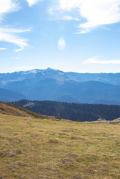 National Nature Park. Landscape with mountains and valleys. Huge rocks and blue sky. - Foto, Bild