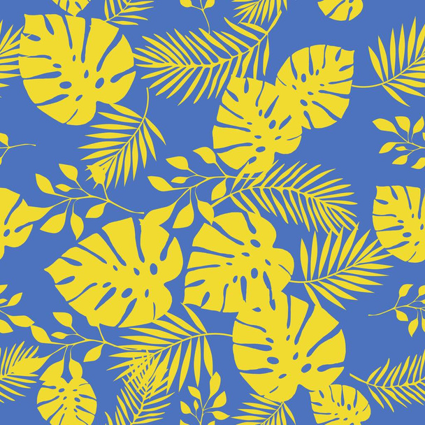 Tropical palm leaf illustration background - Вектор,изображение