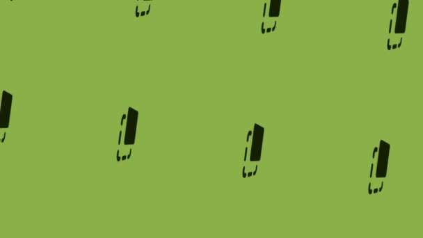 animation de carrés noirs et transparents icône sur fond vert - Séquence, vidéo