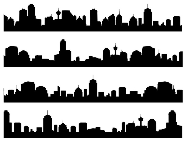 都市スカイライン ベクトルを設定 - ベクター画像