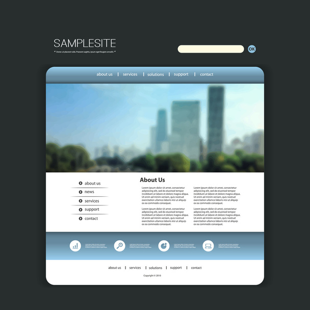 Website Template for Your Business - Vector, Image