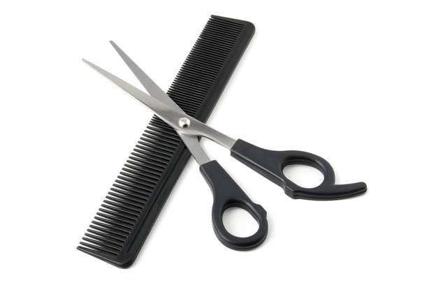 Comb and scissors - Photo, Image