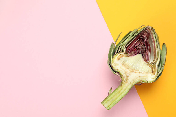 Concept of healthy food with artichoke, space for text - Foto, Imagen