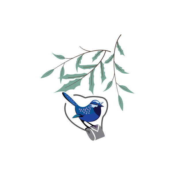 bird illustration nature logo vector symbol  design template decoration - Вектор,изображение