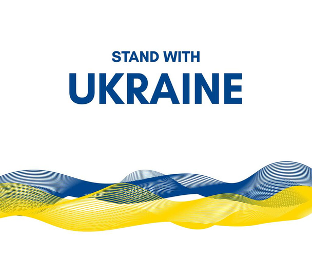 Ukrayna için dua et. Ukrayna 'yı Destekle - Vektör, Görsel