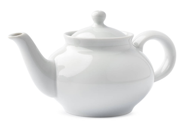 Tea pot isolated on white background, close up - Φωτογραφία, εικόνα