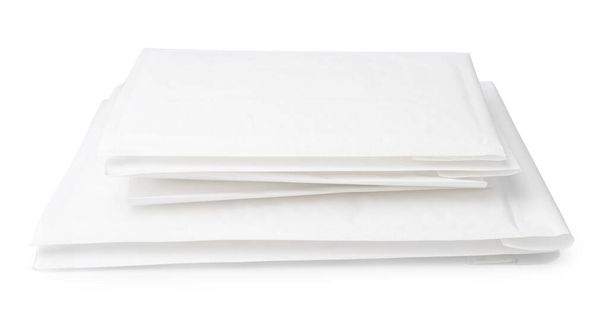 Stack of envelopes on white background - Photo, image