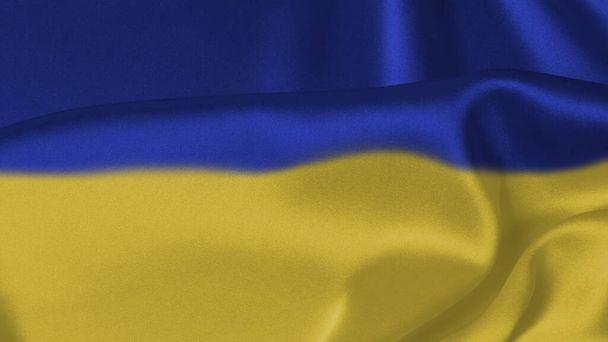 Bandera de Ucrania aislada sobre un fondo blanco. Copiar espacio.  - Foto, Imagen