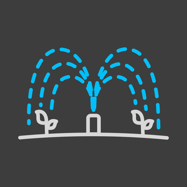 Automatische Bewässerung Sprinkler Symbol. Landwirtschaftszeichen. Grafik-Symbol für Ihr Webseiten-Design, Logo, App, UI. Vektorabbildung, EPS10. - Vektor, Bild