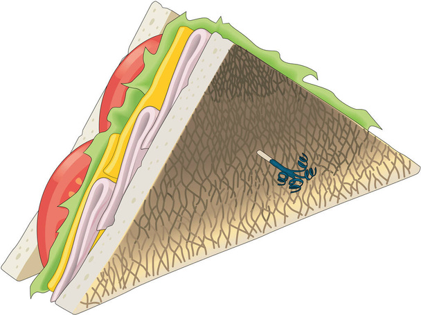 Club Sandwich Vector Illustration - Vector, Image