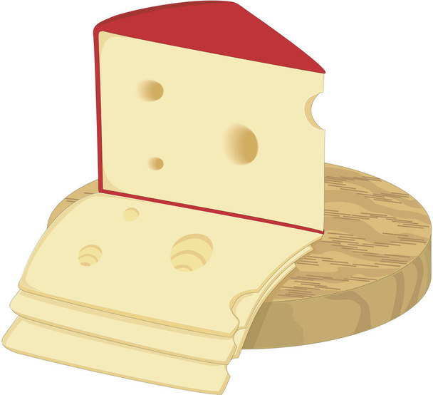 Illustration vectorielle du fromage suisse - Vecteur, image