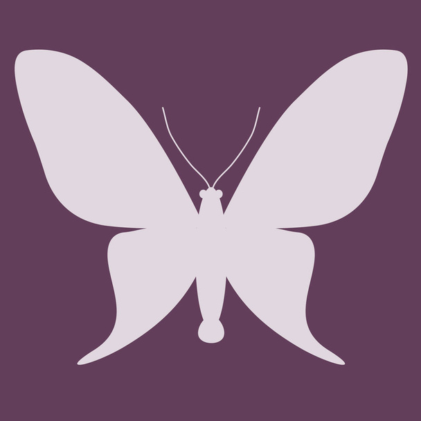 Butterfly insect silhouette outline. - Vector, Image